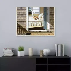 Kirklands Home Canvas Art|Beach House Dog Framed Canvas Art Print