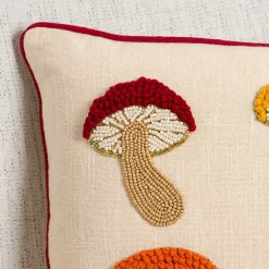 Best Beaded Mushrooms Lumbar Pillow Pillows