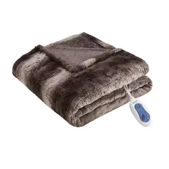Outlet Beautyrest Faux Fur Oversized Heated Throw Blankets & Throws