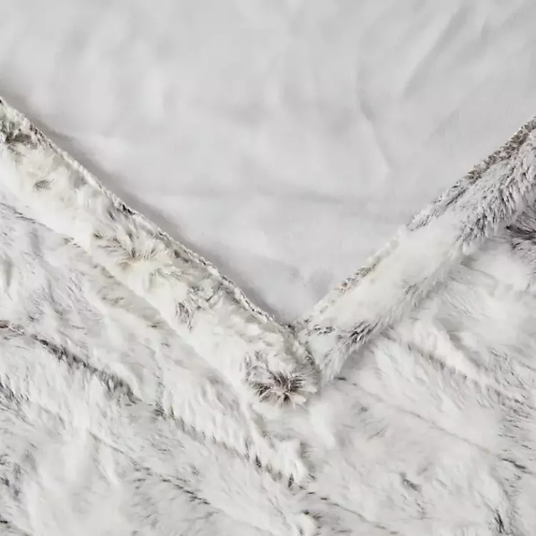 New Beautyrest Marble Faux Fur Oversized Heated Throw Blankets & Throws
