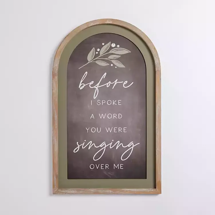 Kirklands Home Wall Quotes & Signs|Before I Spoke A Word Arched Wall Plaque Black