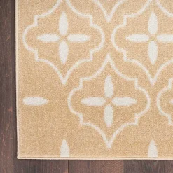 Kirklands Home Outdoor Rugs|Beige & Ivory Quatrefoil Indoor/Outdoor Rug, 8x10