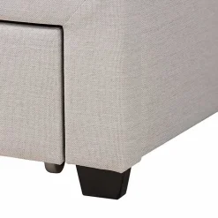 Kirklands Home Beds & Headboards|Beige Braylon Upholstered 3-Drawer Queen Bed Tan
