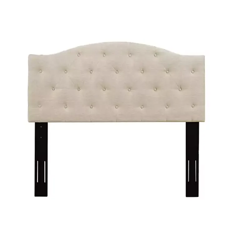 Kirklands Home Beds & Headboards|Beige Bryne Button Tufted King Headboard Tan