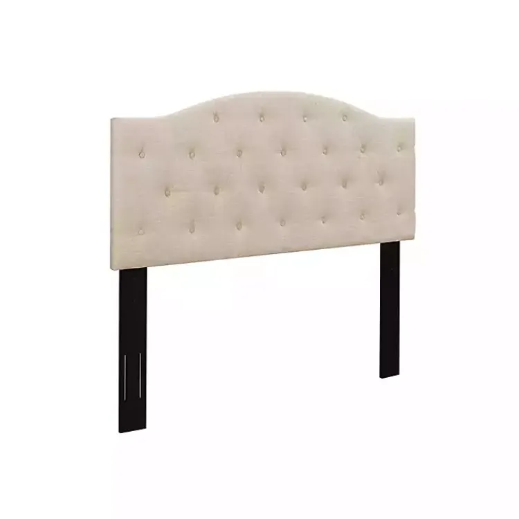 Kirklands Home Beds & Headboards|Beige Bryne Button Tufted King Headboard Tan