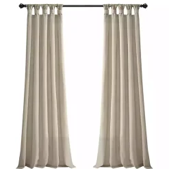 Kirklands Home Curtains & Drapes|Beige Burlap Knotted Curtain Panel Set, 108 in. Tan