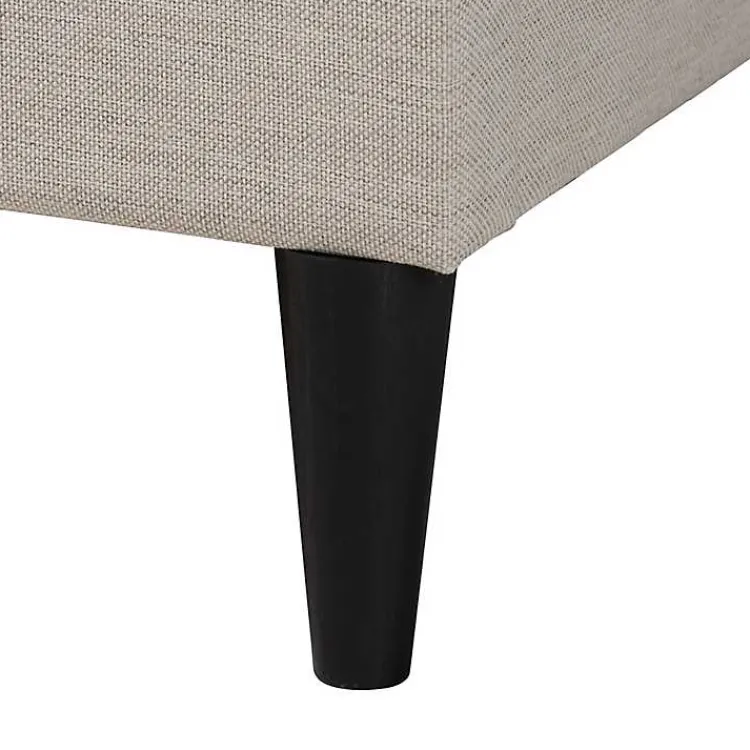 Kirklands Home Beds & Headboards|Beige Button Tufted Headboard Full Platform Bed Tan