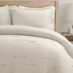 Kirklands Home Bedding Essentials|Beige Clip Jacquard 3-pc. Full/Queen Comforter Set Tan