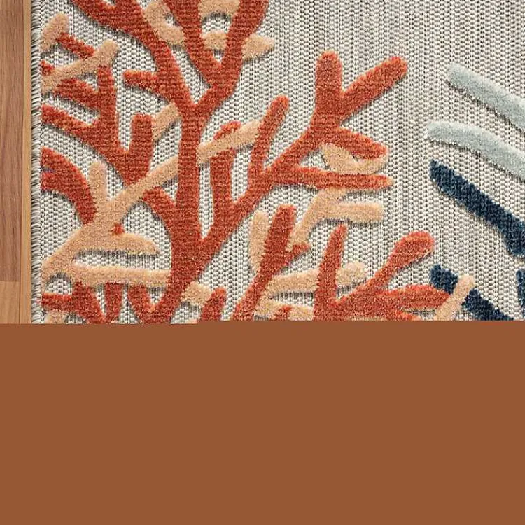 Kirklands Home Outdoor Rugs|Beige Coral Reef Area Rug, 5x7 Tan