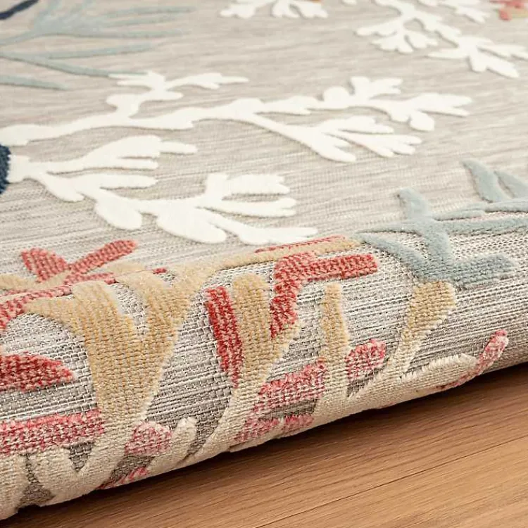 Kirklands Home Outdoor Rugs|Beige Coral Reef Area Rug, 5x7 Tan