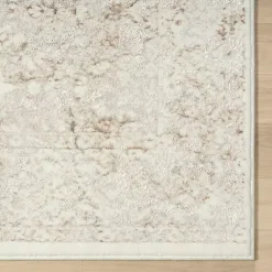 Kirklands Home Area Rugs|Beige Faded Damask Area Rug, 5x7 Tan