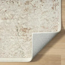 Kirklands Home Area Rugs|Beige Faded Damask Area Rug, 5x7 Tan