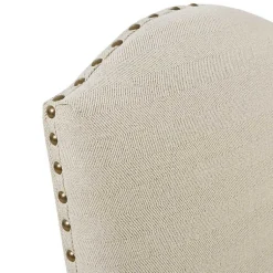 Kirklands Home Dining Chairs|Beige High Back Skirted Dining Chairs, Set of 2 Tan