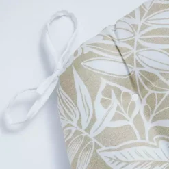 Kirklands Home Outdoor Cushions & Pillows|Beige Leaves Tufted 2-pc. Outdoor Cushions