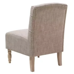 Kirklands Home Accent Chairs|Beige Luna Tufted Armless Accent Chair Gray