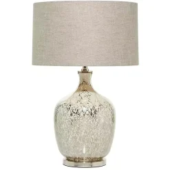 Kirklands Home Table Lamps|Beige Marbled Mercury Glass Table Lamp Brown