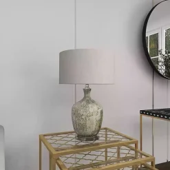 Kirklands Home Table Lamps|Beige Marbled Mercury Glass Table Lamp Brown