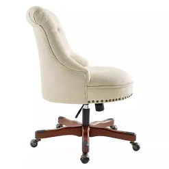 Kirklands Home Office Furniture|Beige Miller Tufted Office Chair Tan