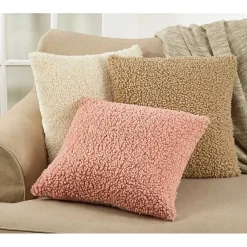 Outlet Beige Sherpa Pillow Pillows