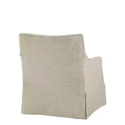 Kirklands Home Accent Chairs|Beige Skirted Swivel Martha Stewart Accent Chair Tan