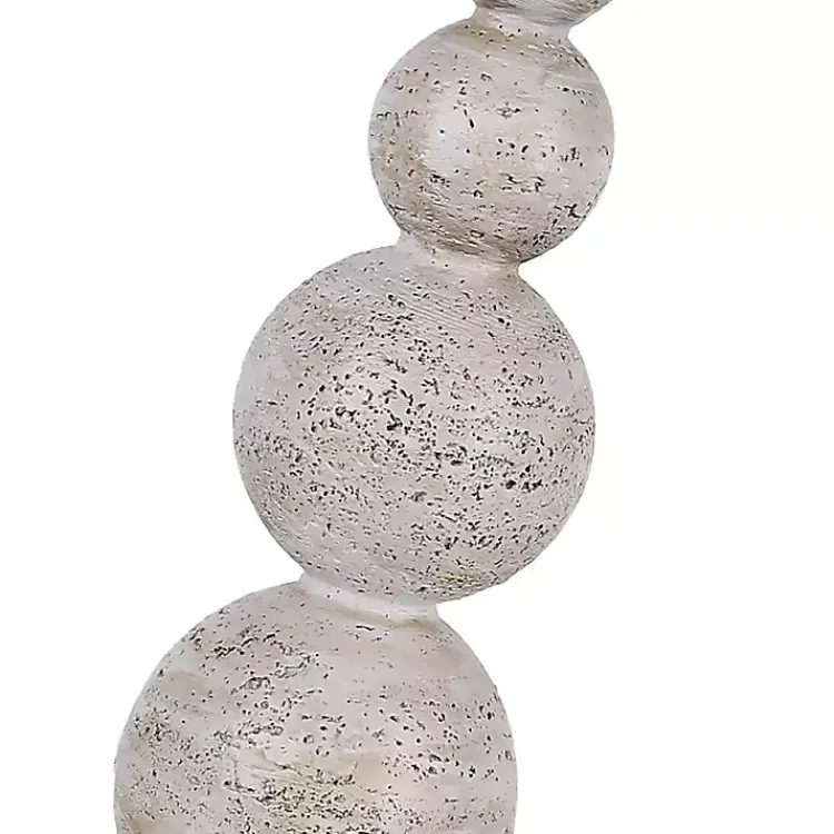 Kirklands Home Table Lamps|Beige Stacked Sphere Table Lamps Ivory