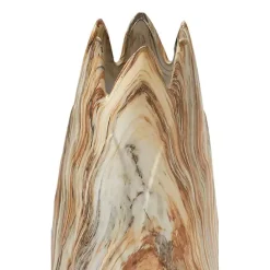 Best Beige Stoneware Jagged Vase, 20 in. Vases