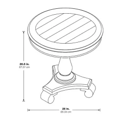 Kirklands Home Accent & End Tables|Beige Traditional Round Pedestal Accent Table Ivory