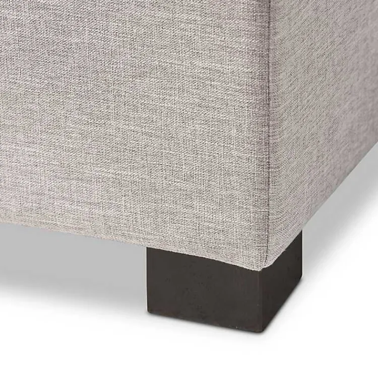 Kirklands Home Benches & Ottomans|Beige Tufted Contemporary Storage Bench