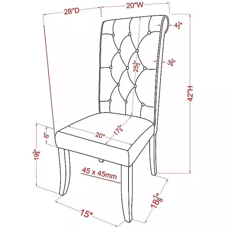 Kirklands Home Dining Chairs|Beige Tufted Landon Dining Chairs, Set of 2 Tan