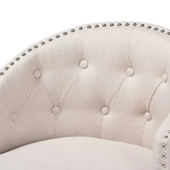 Kirklands Home Bar Stools & Counter Height Stools|Beige Tufted Seat Swivel Counter Stools, Set of 2 Tan