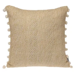 Discount Beige Woven Pom Pom Pillow Pillows
