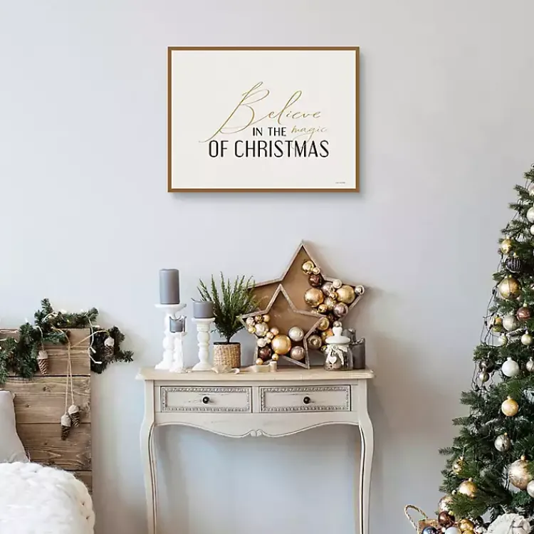 Clearance Believe in the Magic Framed Canvas Art Print Christmas Art & Wall Decor