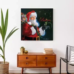 Online Believe Santa Claus Canvas Art Print Christmas Art & Wall Decor