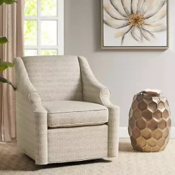 Kirklands Home Accent Chairs|Benton Swivel Glider Accent Chair Tan