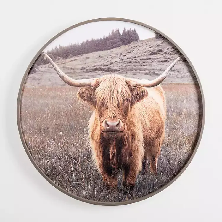 Kirklands Home Canvas Art|Bernie II Round Framed Canvas Art Print