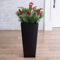 Online Berry Pinecone Holiday Arrangement in Tall Planter Christmas Arrangements & Garland