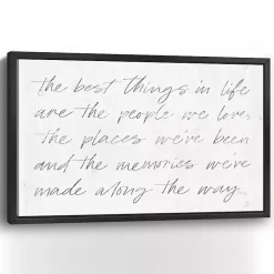 Kirklands Home Wall Quotes & Signs|Best Things Framed Canvas Art Print, 38x26 in.