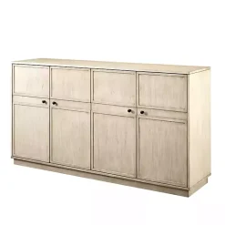 Kirklands Home Cabinets & Sideboards|Birch Wood 4-Door Sideboard Ivory
