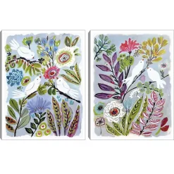 Kirklands Home Canvas Art|Bird Love Framed Canvas Art Prints, Set of 2 Multi