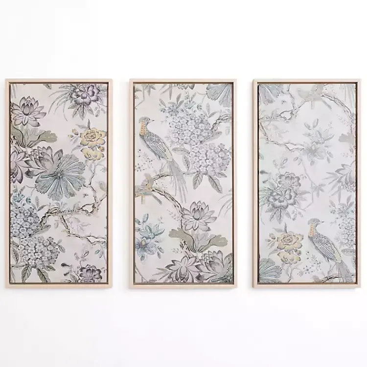 Kirklands Home Canvas Art|Birds on Branches Framed Canvas Prints, Set of 3