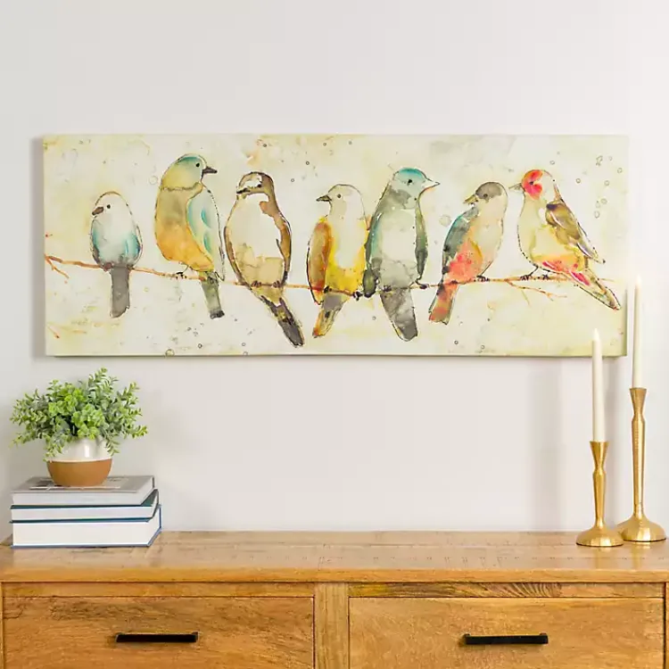 Kirklands Home Canvas Art|Birds on Wire Canvas Art Print