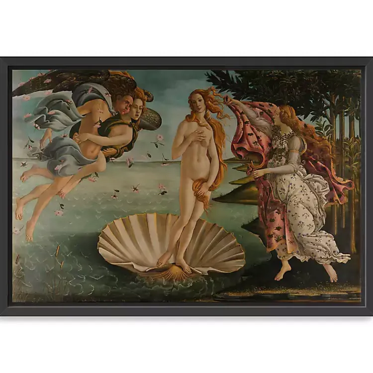 Kirklands Home Canvas Art|Birth of Venus Framed Canvas Art Print, 48x32 in. Multi