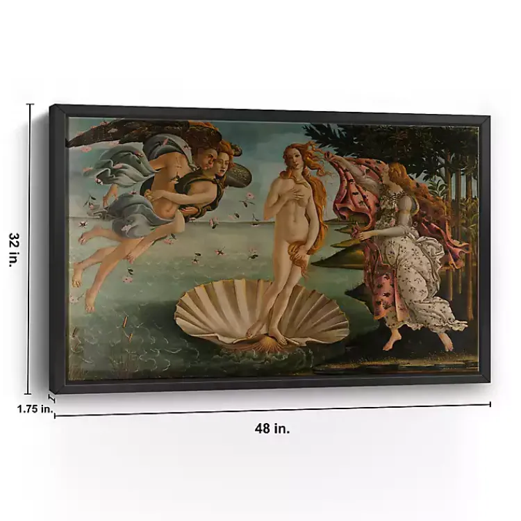 Kirklands Home Canvas Art|Birth of Venus Framed Canvas Art Print, 48x32 in. Multi