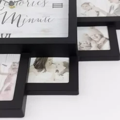 Kirklands Home Clocks|Black 12 Photo Frame Collage Clock