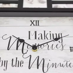 Kirklands Home Clocks|Black 12 Photo Frame Collage Clock