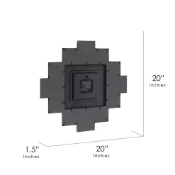 Kirklands Home Clocks|Black 12 Photo Frame Collage Clock