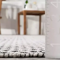 Kirklands Home Area Rugs|Black & White Trellis Indoor/Outdoor Rug, 4x6