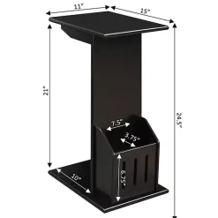Kirklands Home Accent & End Tables|Accent Table with Magazine Holder Black