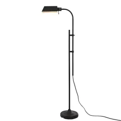 Kirklands Home Floor Lamps|Adjustable Height Pharmacy Floor Lamp Black