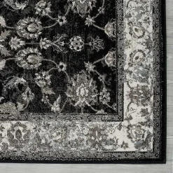 Kirklands Home Area Rugs|Black Alex Area Rug, 5x7